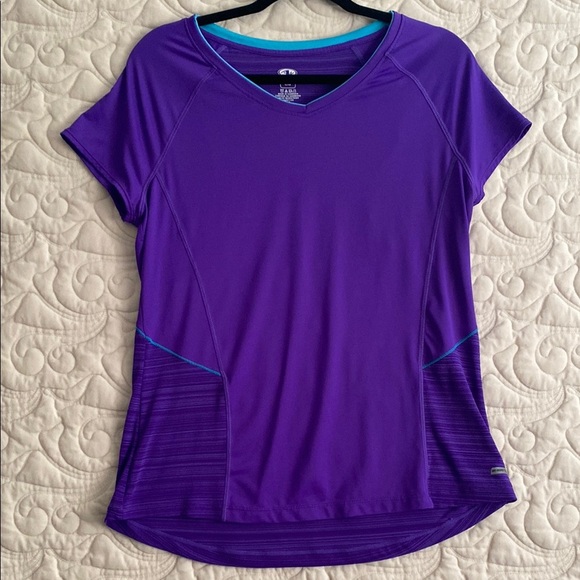 Athletic Works Dri-More Workout Tee Purple Size Large - Picture 1 of 8
